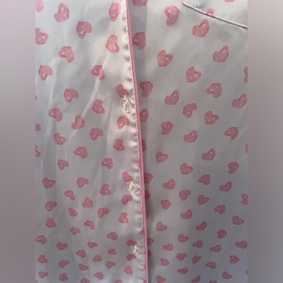 NWOT Tabitha Webb⭐️sleepwear pink and white satin hearts sleep shirt Siz… - Picture 5 of 7